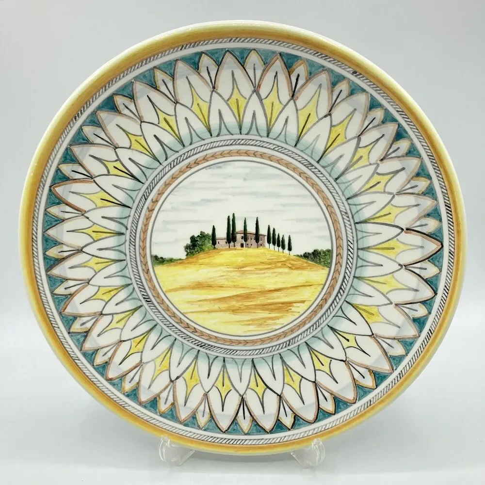 3 Lot Bottega D'Arte A Andreucci Montalcino Italy Ceramic Decorative Plates 10